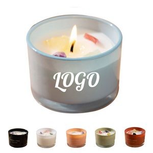 Essential Oils Aromatherapy Candles W/ Crystal Stone