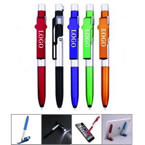 Multi-function 4-in-1 Ballpoint Pen / LED / Phone Stand / Stylus