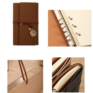 Loose-Leaf Strap Hand Ledger Notebook