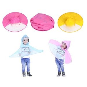 Fold-able Children Raincoat/Umbrella Hat