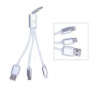 2-in-1 Charging and Data Sync Cables Keychain