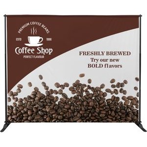 Backdrop Telescopic Banner Display Stand 8' x 8' with fabric print