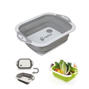 Collapsible Chopping Board w/Colander