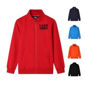 Full Zipper Cotton Jacket Sweatshirt
