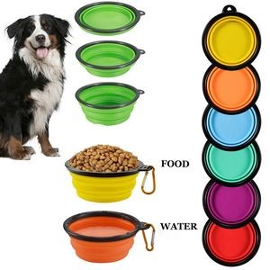 Collapsible Silicone Dog Feeding Bowl