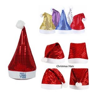 Christmas Santa Hats Non-Woven Glitter