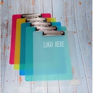 A4 Plastic Transparent Thin Lightweight Colorful Fun Clipboard