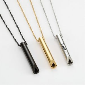 Stainless Steel Decompression Whistle Pendant