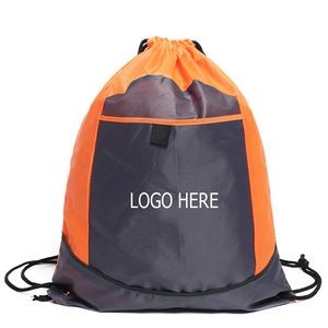 13 W x 17 H Polyester Drawstring Bags- ColorSplash