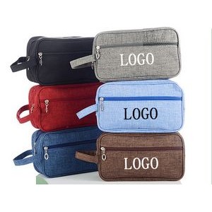 Travel in Style: Oxford Cloth Travel Cosmetic Bag with Logo Imprint