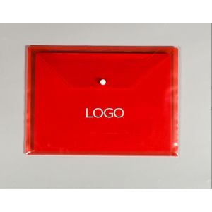 PP A4 Clear Document Envelope w/ Snap Button