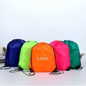 Bargain Price Polyester Drawstring Backpack 13.8