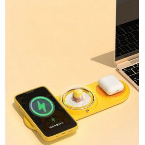 3 In 1 Wireless Fast Charger w/ Night Light