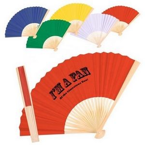Full-color Folding Bamboo Paper Hand Fan