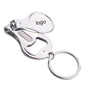 Nail Clipper and Bottle Opener with Key Ring