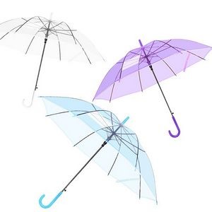 Clear Umbrella with Hook Handle