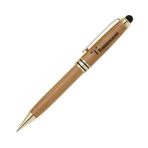 Bamboo Stylus & Mechanical Pencil w/Gold & Black Trim