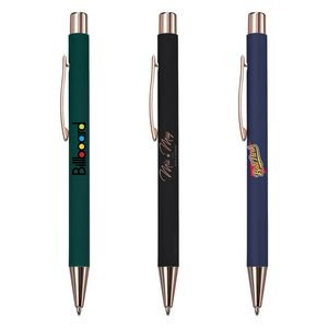 Kelvin-VII Soft Touch Pen with Rose Gold Accents