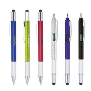 Stylus-233 Ballpoint Pen, Ruler, Screwdriver & Level Tool