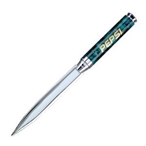 Galaxy Marble Green Letter Opener