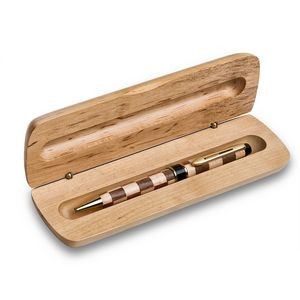 Premade Pen Set WB01M Maple Wood Box w/Ballpoint Pen