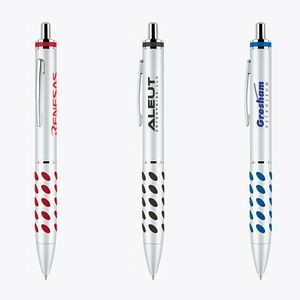 Inca-98 Aluminum Ballpoint Click Action Pen w/Brushed Silver Finish
