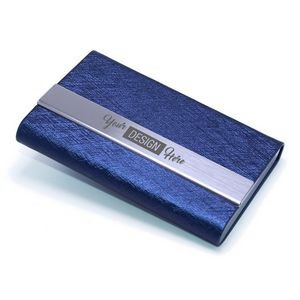PU Leather Metal Business Card Holder