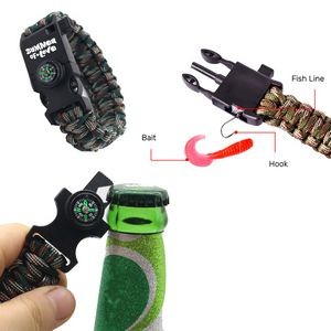 Survival Paracord Bracelet With Fishing Kit