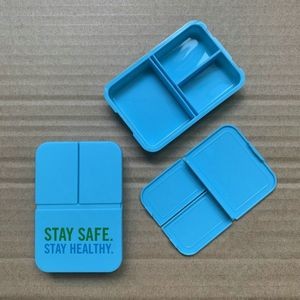 Rectangle 3 Compartments Pill Cases