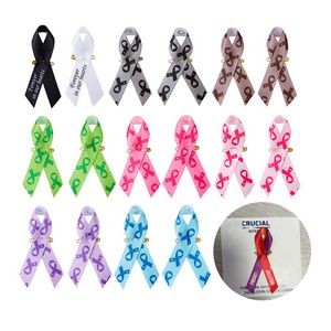Polyester Awareness Ribbons With Safety Pin