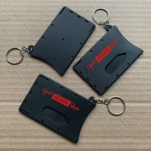 Rigid Card Holder With Key Chain