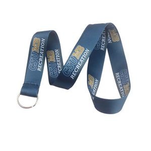 Simple Polyester Lanyard With O Ring Attached