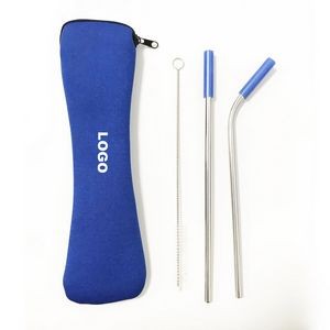 Stainless Steel Straw With Silicone Tip