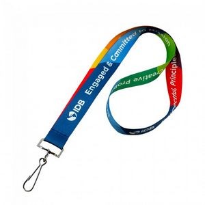 1 Inch Full Color Dye-Sublimation Lanyard With J hook