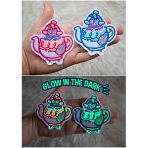Glow In The Dark Iron-On Embroidery Patch