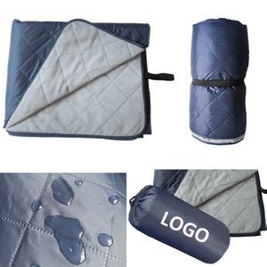 Warm Fleece Waterproof Camping Blanket