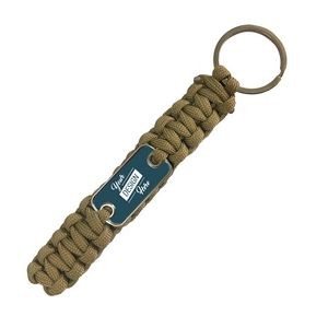 Paracord Survival Keychain with Metal Plate