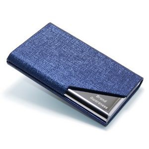 PU Leather Metal Business Card Holder