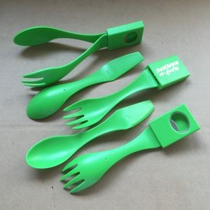 Plastic Knife And Fork With Bottle Opener