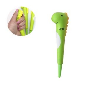 2 in 1 Cartoon Dinosaur Ball Pen and Squeeze Toy