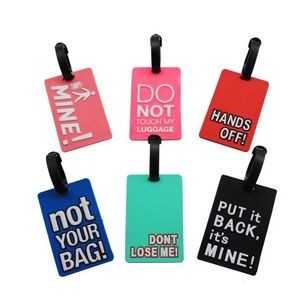 Silicone Or Rubber Travel Luggage Tag and Baggage Identification Labels