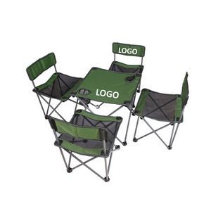 Outdoor Portable Folding Stools And Table Set