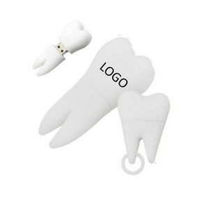 Simulated tooth shaped flash drive