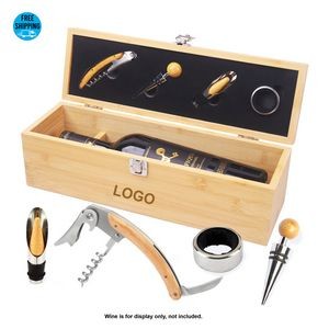 Bamboo Wine Storage Box with Tools
