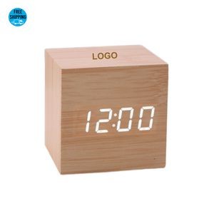 Wooden Digital Alarm Clock - OCEAN