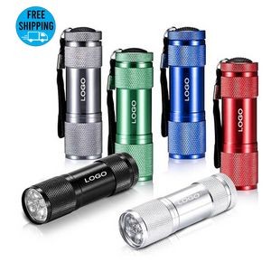 Aluminum mini 9 Led flashlight with Lanyard