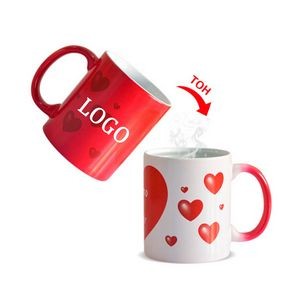 Ceramic Love Heart Pattern Color Change Mug