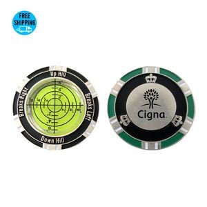 Golf Ball Marker with High Precision Green Reading Aid