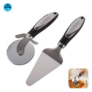 Pizza Cutter Wheel and Server Set