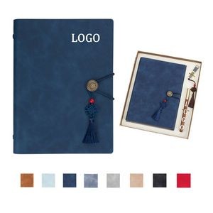 Retro Journal With Pen And Flash Drive Gift Set